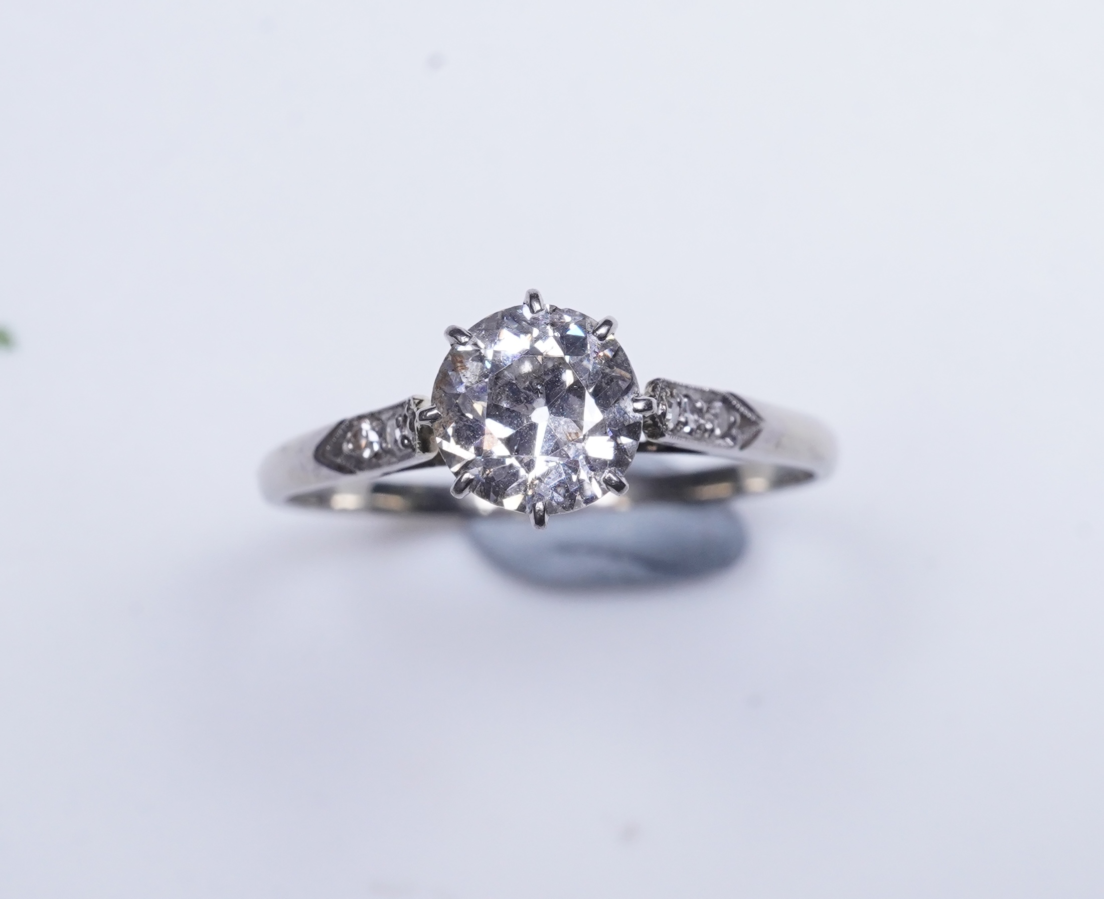 A diamond engagement ring, first half 20th century